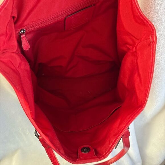 Coach Red Tote Bag - Picture 5 of 9